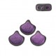 Ginko Leaf Beads 7.5x7.5mm Polychrome black currant